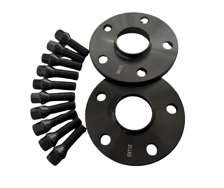 10mm Black Wheel Spacers 5/112 (Suitable for Audi/VW)