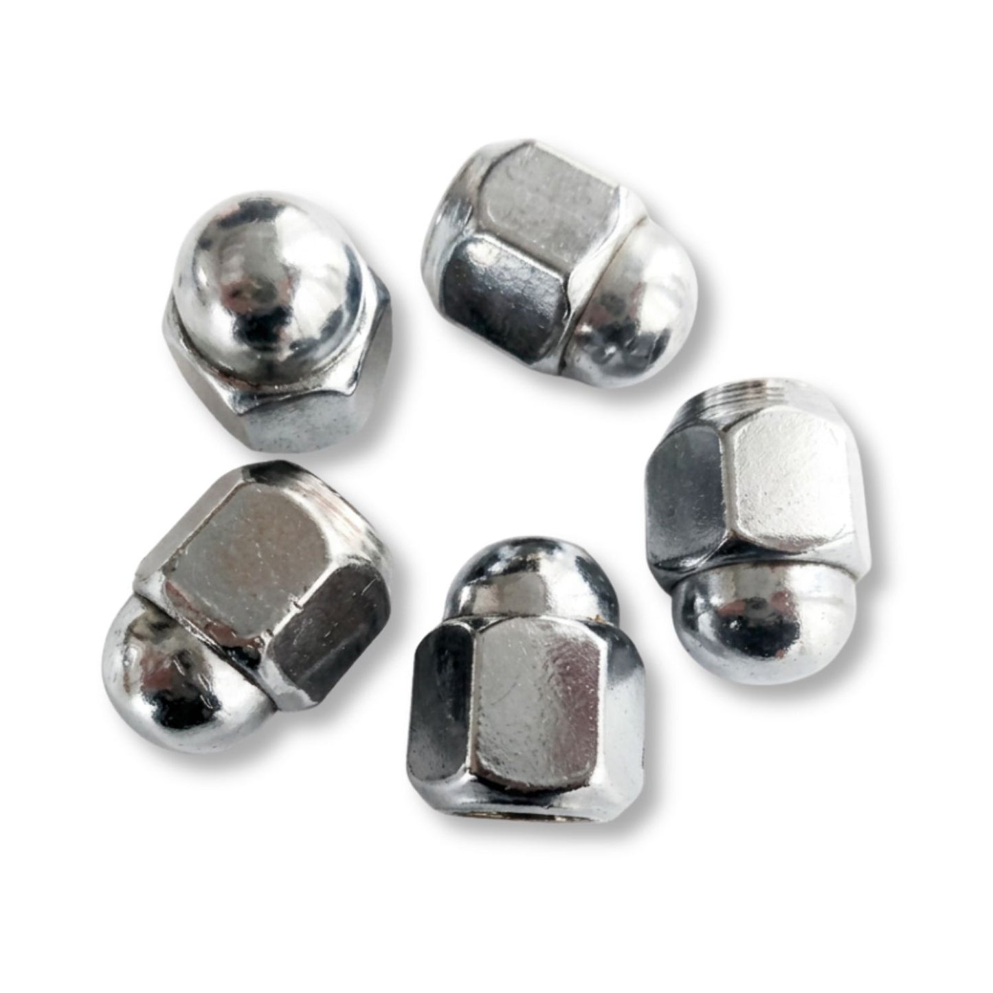 M12x1.5 Short Acorn Closed End Wheel Nut (21mm Hex - Chrome Finish - 29mm Length)
