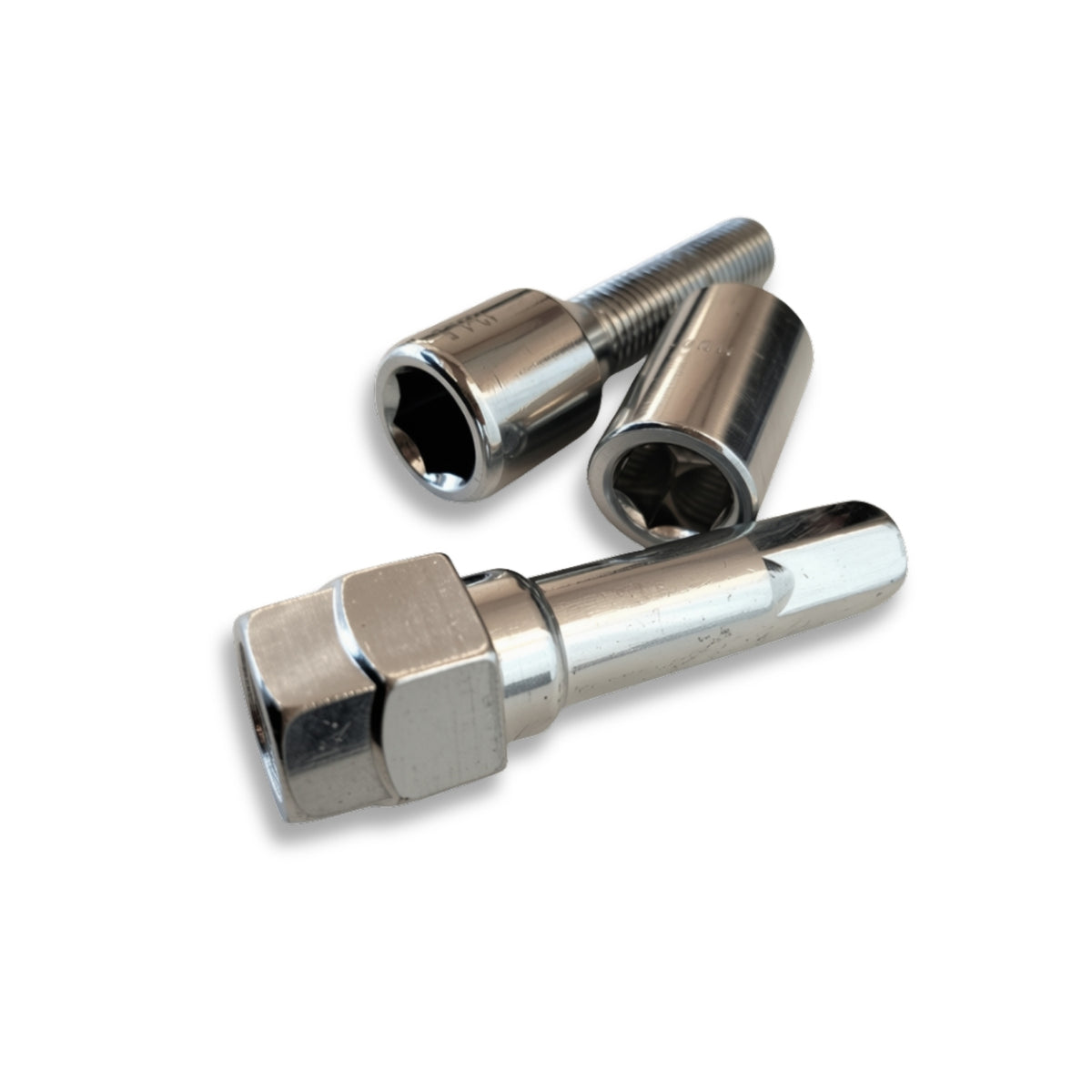 Tuner Key Adapter 6 Point 12mm | Dual Socket Drive (17mm & 19mm Hex) | Silver Zinc Plated