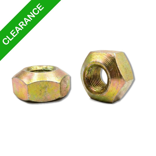 1/2"-20 UNF Open End Wheel Nut (Oversized 25mm Hex - Yellow Zinc Finish)