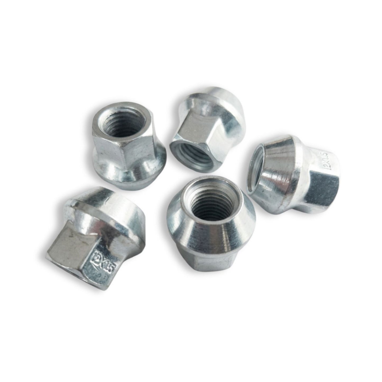 M12x1.5 Bulge Acorn Open End Wheel Nut (17mm Hex - Zinc Plated)