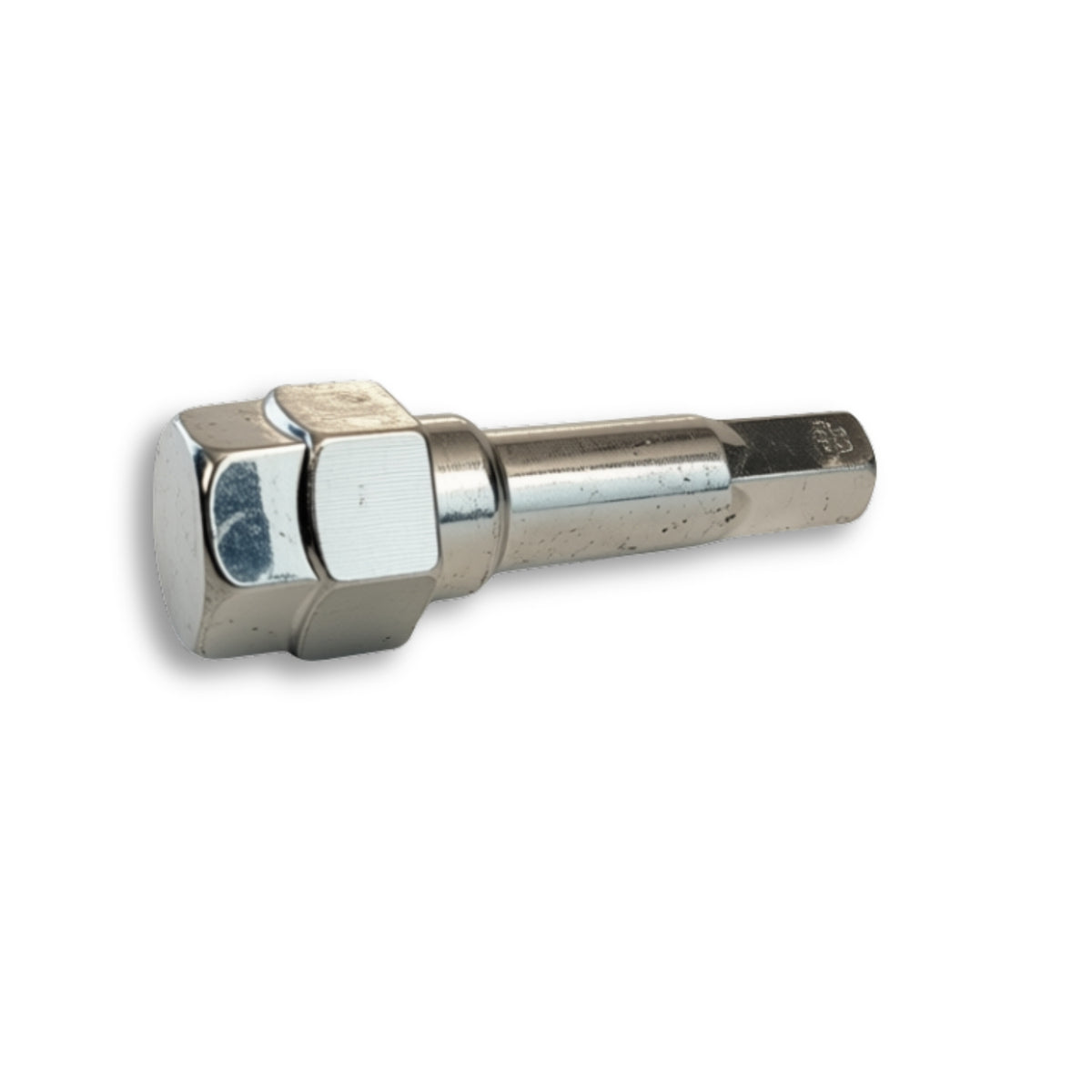 Tuner Key Adapter 6 Point 12mm | Dual Socket Drive (17mm & 19mm Hex) | Silver Zinc Plated