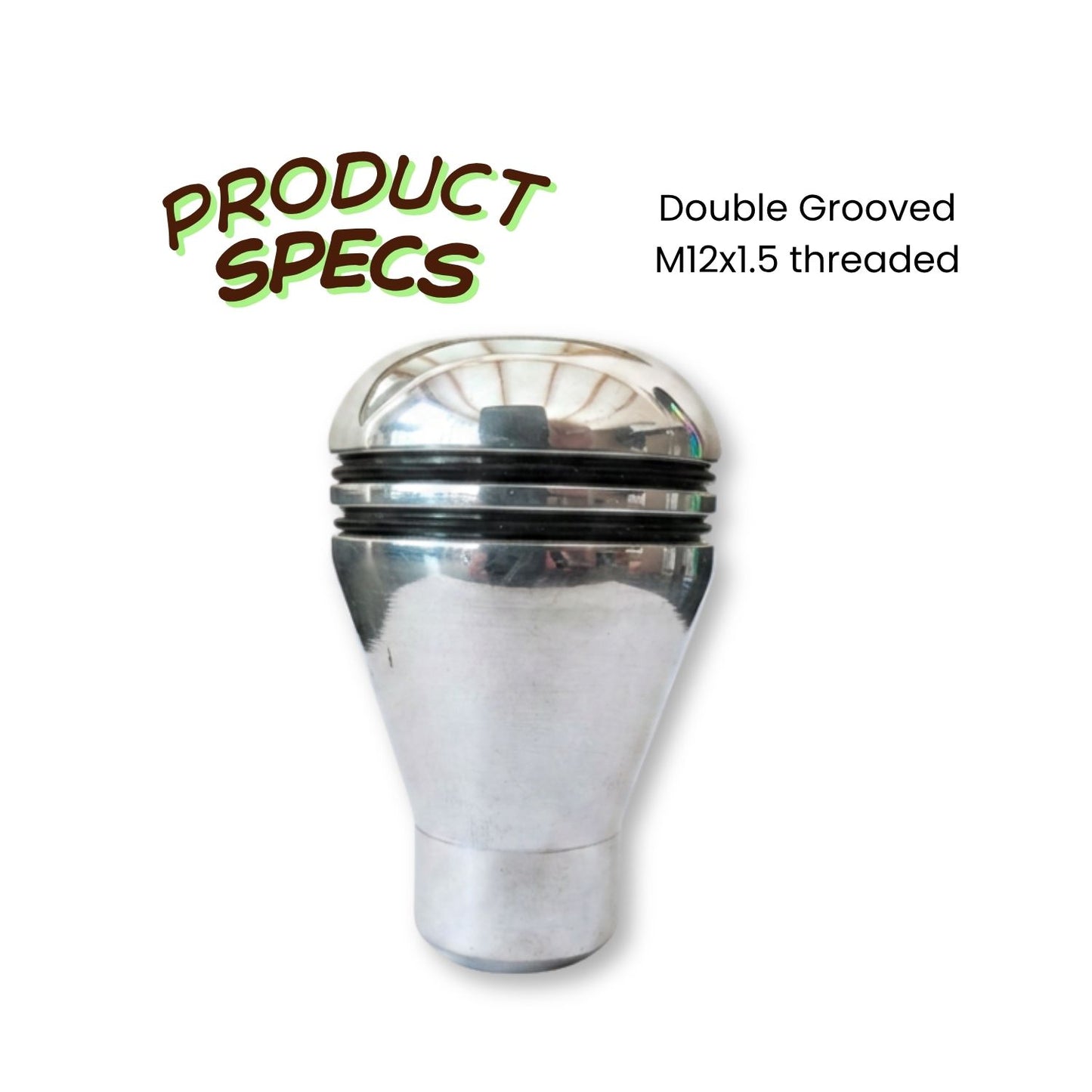 VW Golf Mk1 & Classic Beetle Aluminium Gear Knob | Double Groove Mirror Polish