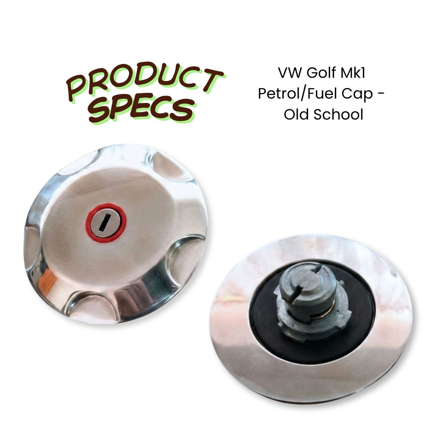 VW Golf Mk1 Aluminium Locking Fuel Cap | Old-School Vintage Style (Includes 2 Keys)